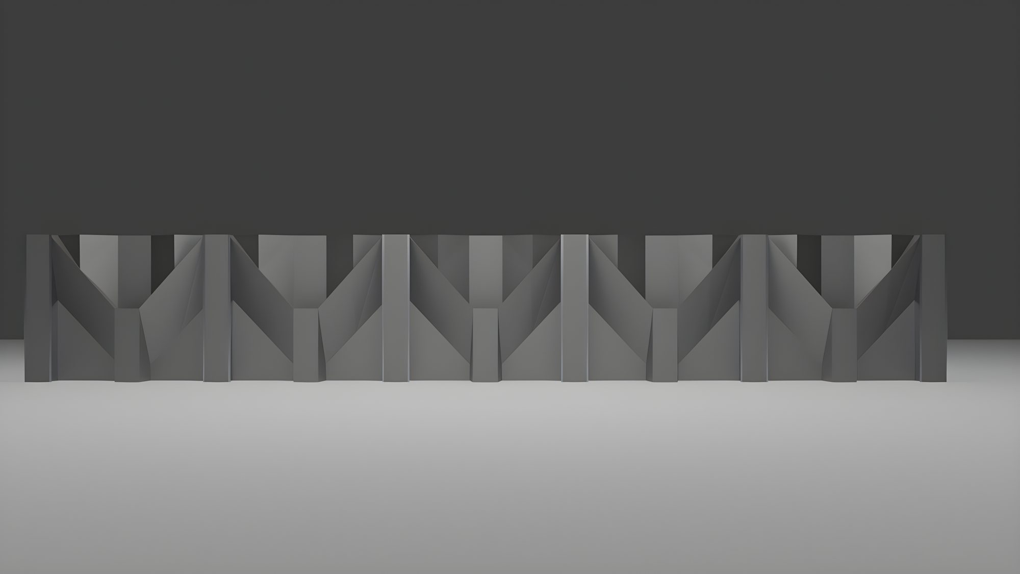 Mehrere Module in Reihe als Zaun